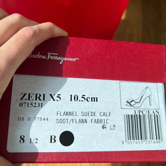 Flannel suede Calf Salvatore Ferragamo high heel shoes - Picture 2 of 4